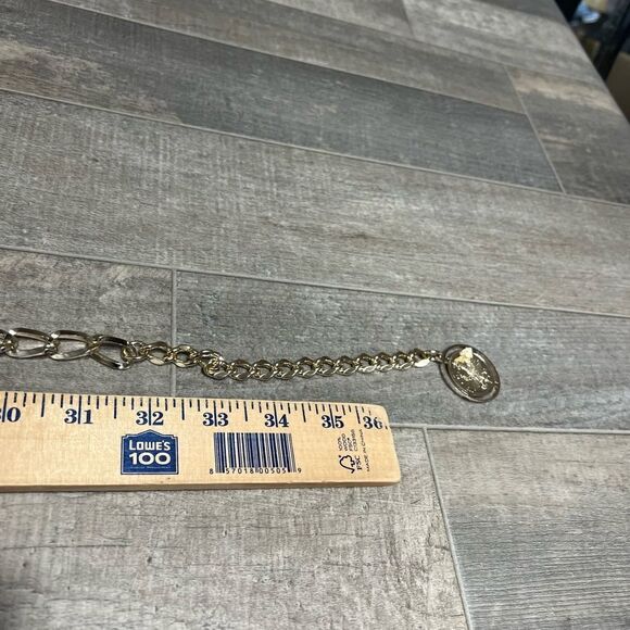 Women’s Vintage silver tone lightweight link Belt w extender. - Picture 6 of 7